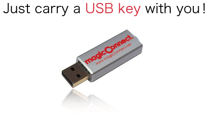 Just carry a USB key with you!