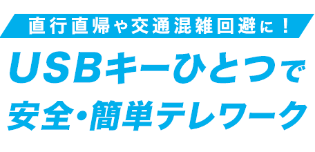 USBキーひとつで安全・簡単テレワーク