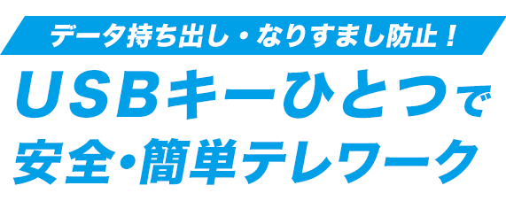 USBキーひとつで安全・簡単テレワーク